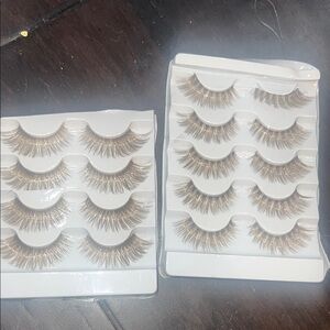 9 pair Set of Dramatic brown False Eyelashes fake lashes